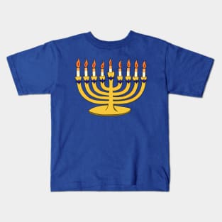 Golden Menorah Kids T-Shirt